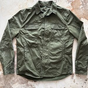 Flint and Tinder Staywax Camp Shirt Utility Field Jacket Shirt - Olive Green